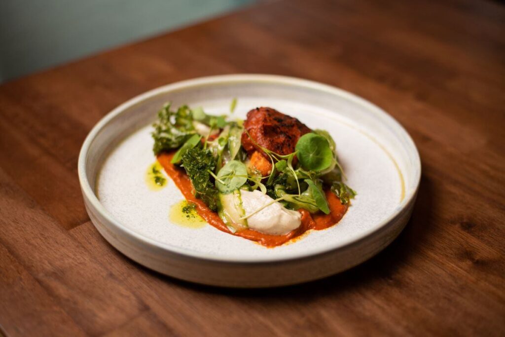 Monkfish dish at Blackrock Cottage Galway